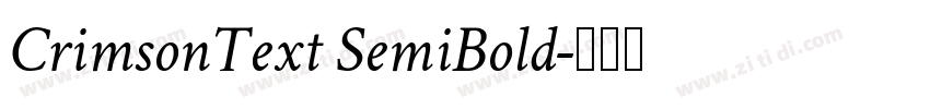 CrimsonText SemiBold字体转换